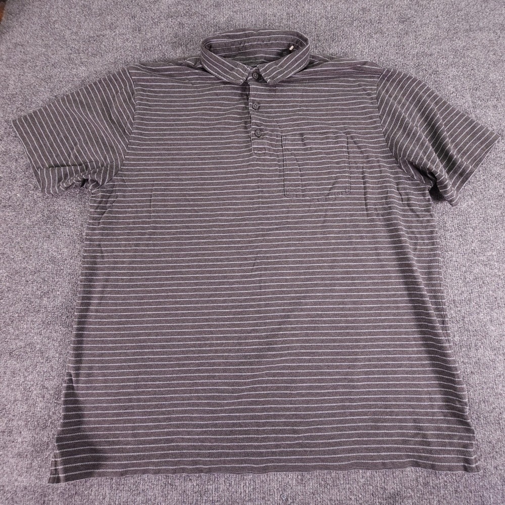 Patagonia Polo Shirt Mens XL Striped Organic Cotton Casual Outdoor Golf Rugby